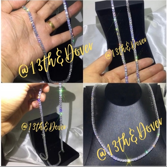 18k 42ct Tennis Necklace - Picture 4 of 11